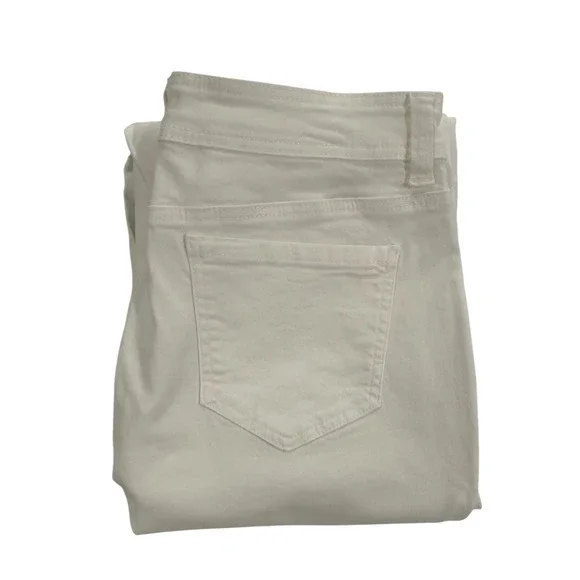 Buffalo David Bitton Brigitte High-Rise Crop Pants Soft Stretch White 12/32 W422 - Picture 2 of 11